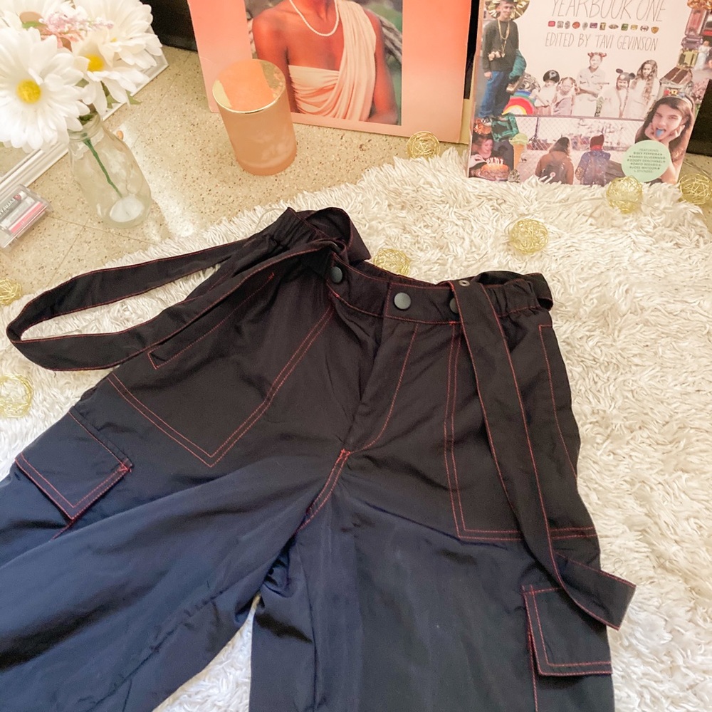 Baggy Pants with Removable Suspenders